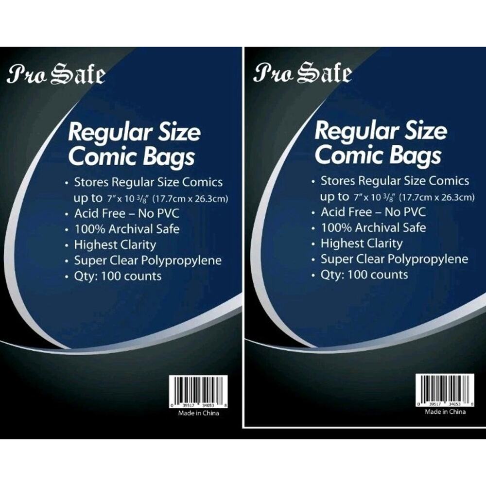 200‎ Comics Bags, Comic Book Sleeves Protector Comics Books with Flap, Regular